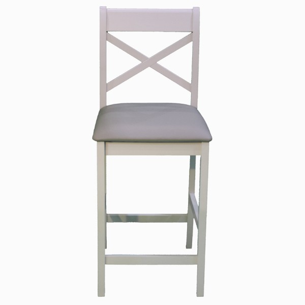 Clermont wooden bar stool in Grey